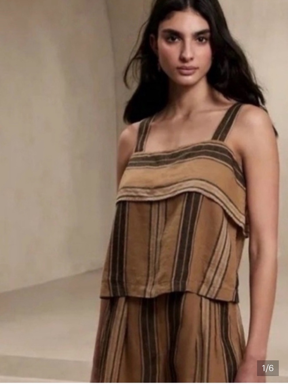 Banana Republic Mia Linen Tank Top and shorts